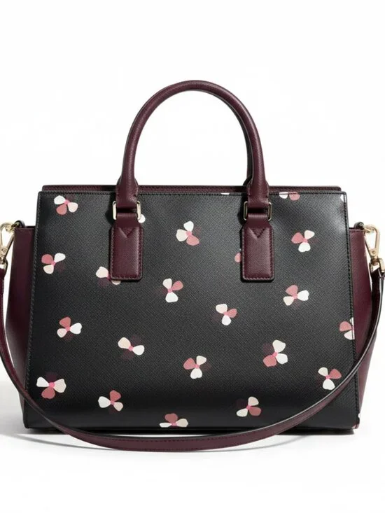 Kate Spade black and burgundy Cameron Dusk Buds bag, LIKE NEW! - Picture 2 of 3